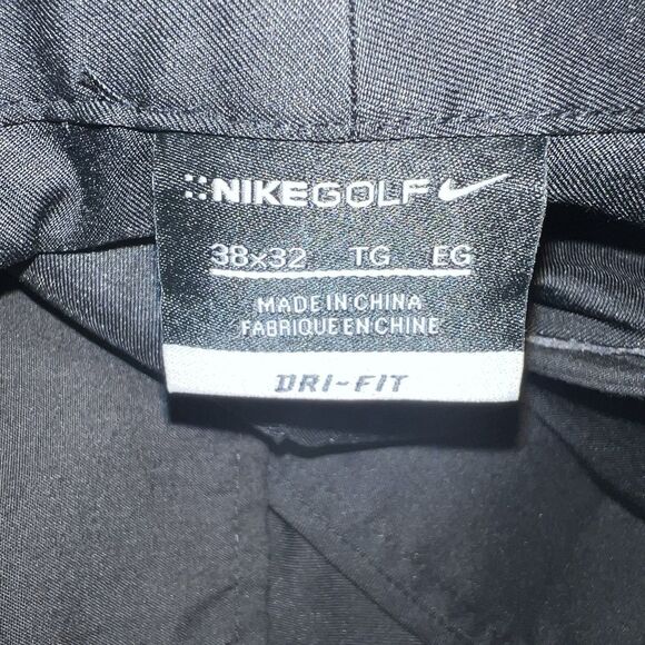 Mens Nike Dri Fit Black Golf Pants Straight Leg 38x32 Casual Athletic FLAWED - Picture 5 of 14